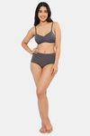 Amante Padded Non Wired Full Coverage T-Shirt Bra - Gray Pinstripe — thumbnail 5